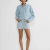 Denim Forum La chemise en denim à taille confortable des années 80