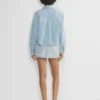 Denim Forum La chemise en denim à taille confortable des années 80