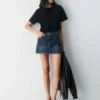 Denim Forum La jupe en denim Ricci des années 90