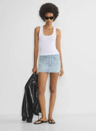 Denim Forum La jupe micro en denim vintage des années 90