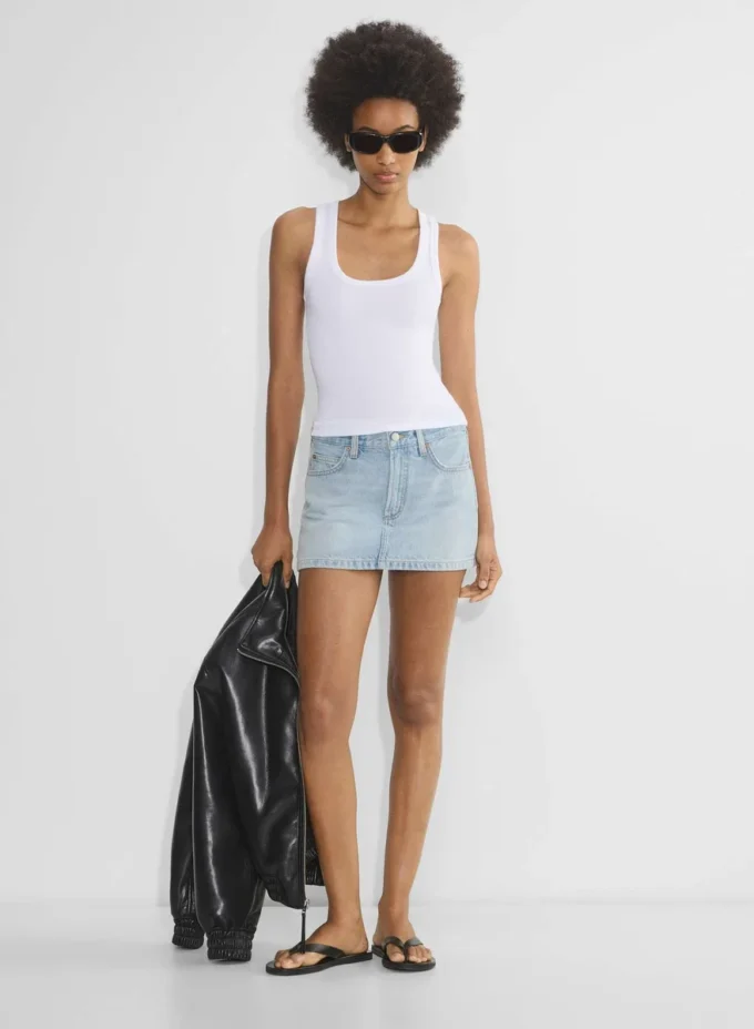 Denim Forum La jupe micro en denim vintage des années 90
