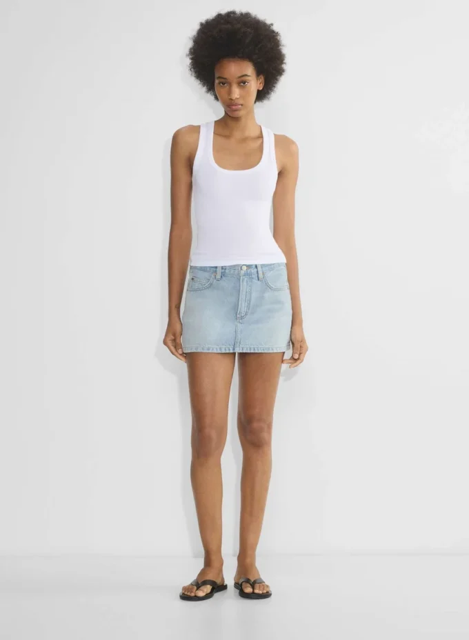 Denim Forum La jupe micro en denim vintage des années 90