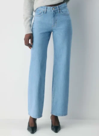 Denim Forum Lana Jean large taille mi-haute à coupe ajustée