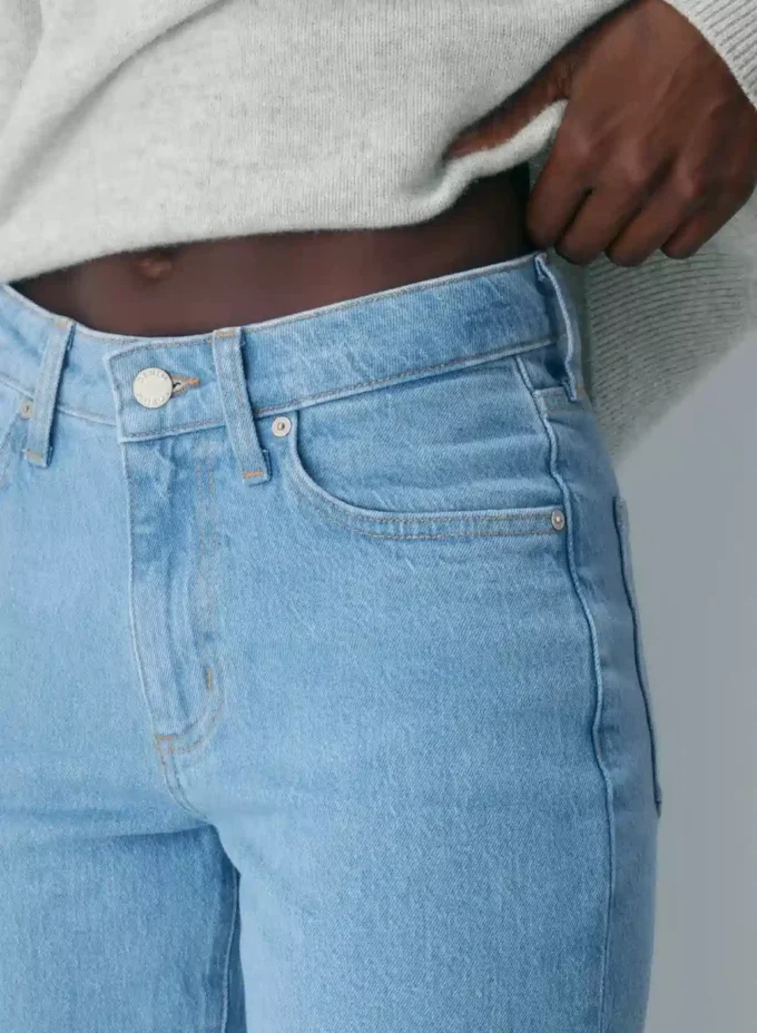 Denim Forum Lana Jean large taille mi-haute à coupe ajustée