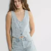 Denim Forum Le gilet en denim Mia des années 90