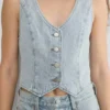 Denim Forum Le gilet en denim Mia des années 90