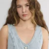 Denim Forum Le gilet en denim Mia des années 90