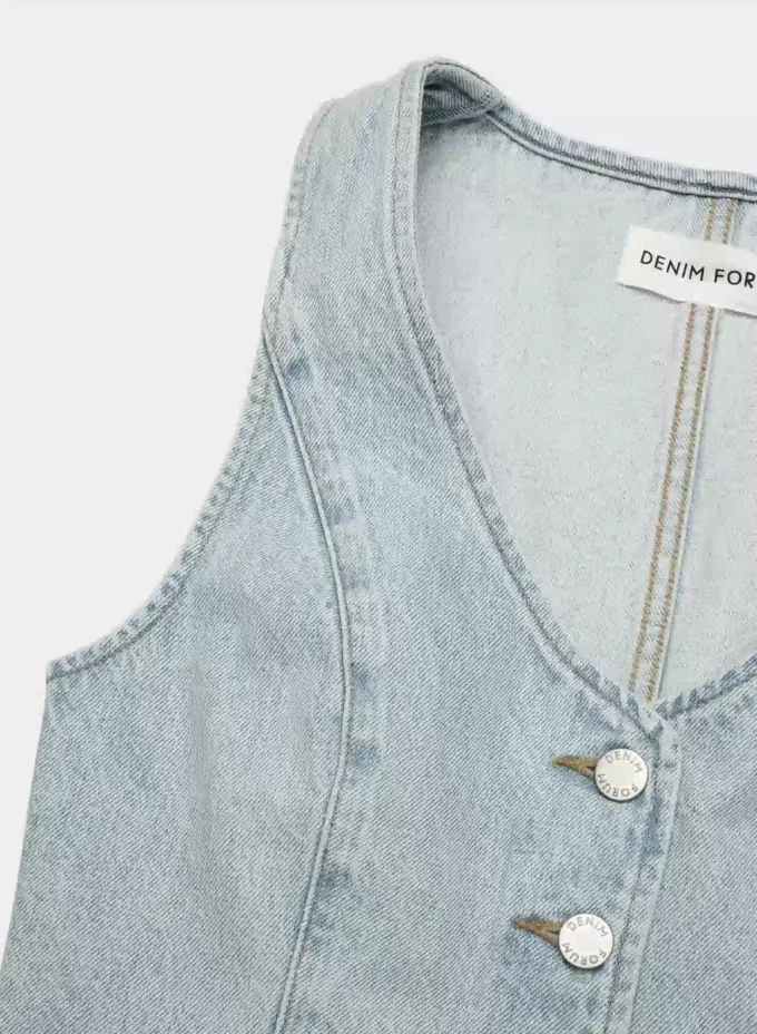 Denim Forum Le gilet en denim Mia des années 90