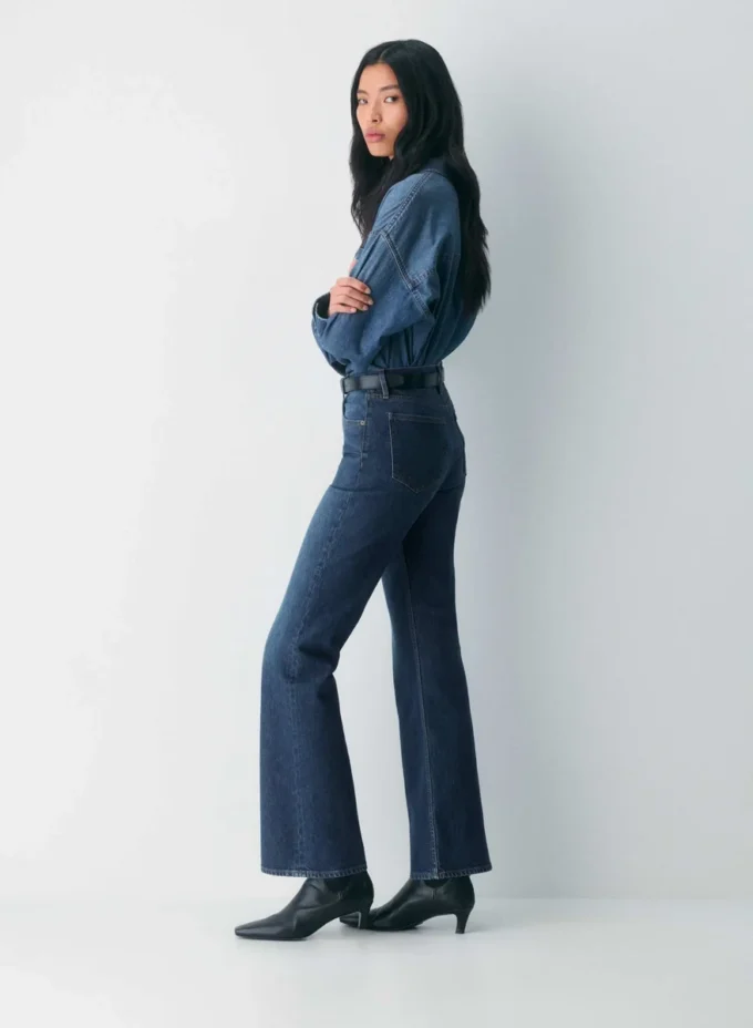 Denim Forum Le jean bootcut taille haute Chloe