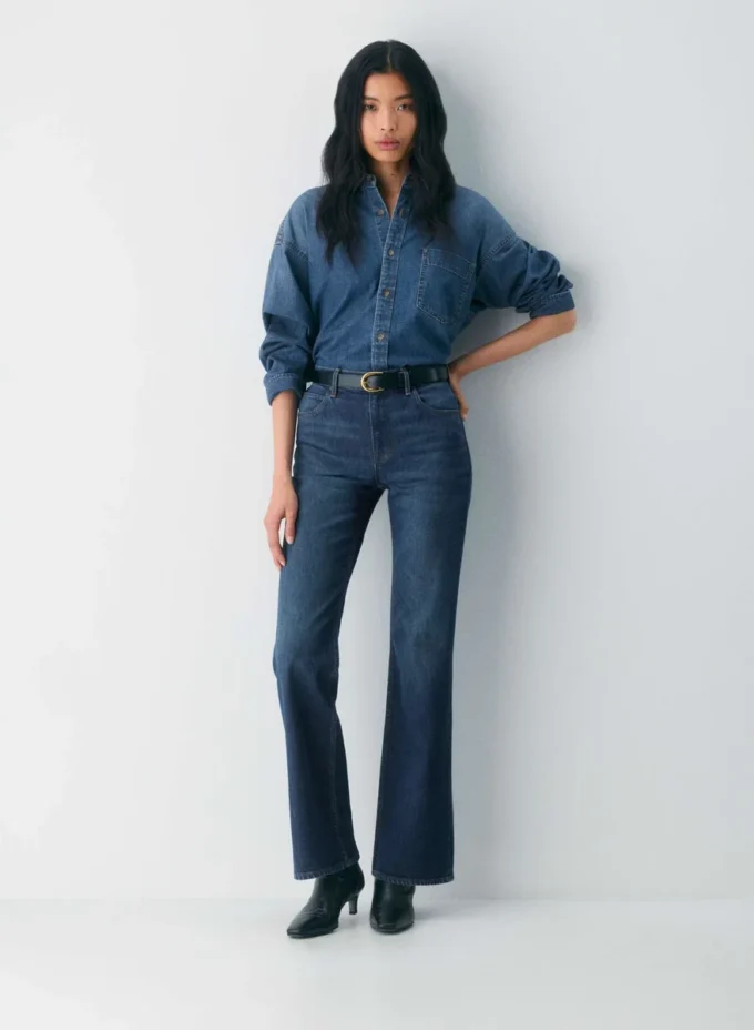 Denim Forum Le jean bootcut taille haute Chloe
