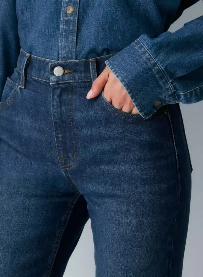 Denim Forum Le jean bootcut taille haute Chloe