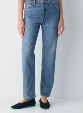 Denim Forum Le jean droit taille haute Arlo