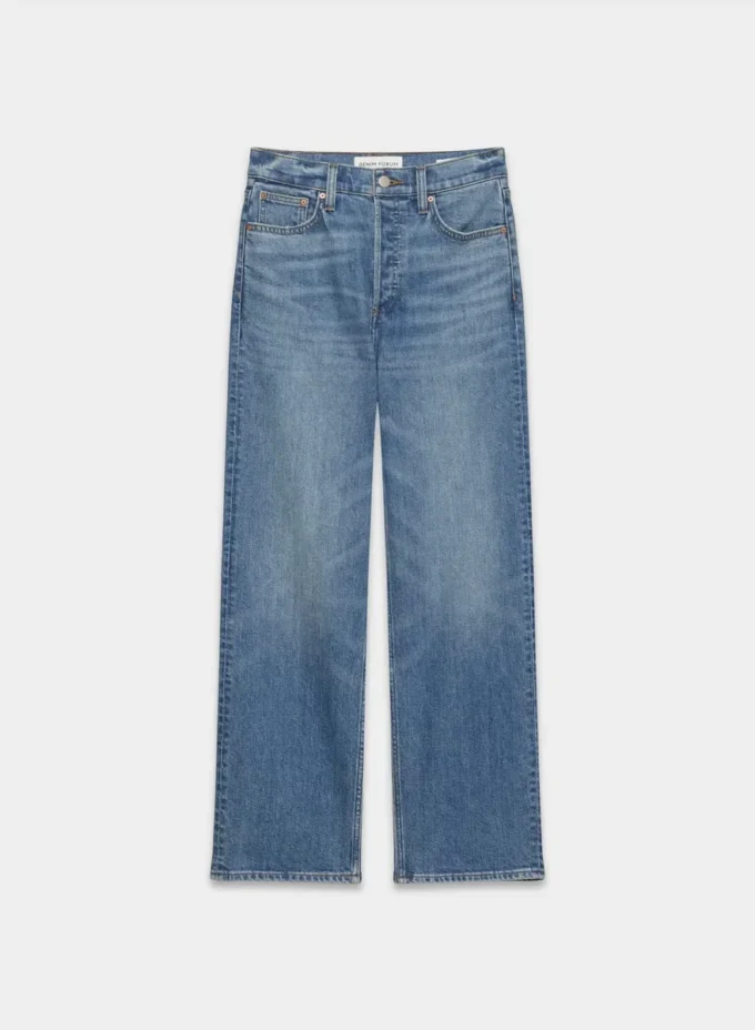 Denim Forum Le jean droit taille haute Arlo