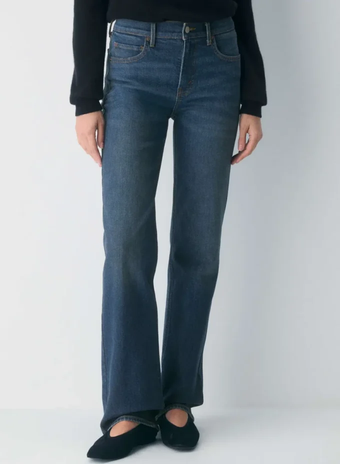 Denim Forum Le jean droit taille moyenne 90s Snatched