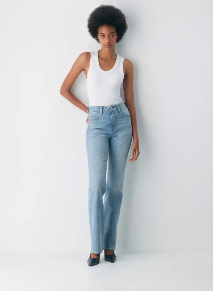 Denim Forum Le jean slim bootcut taille haute Nina des années 90