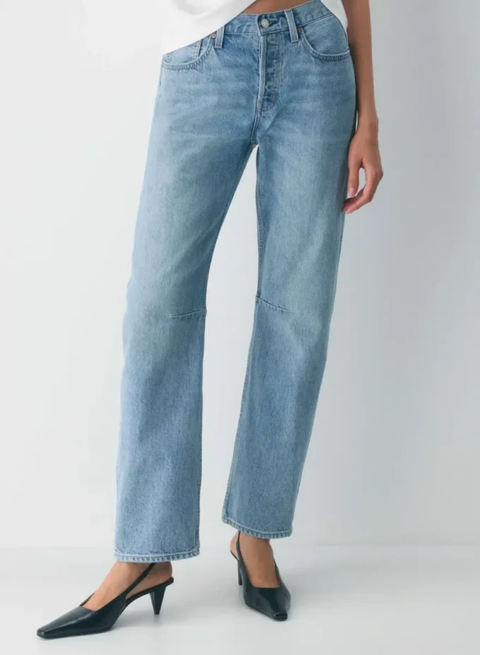 Denim Forum Le jean taille mi-haute à coupe fuselée des années 90