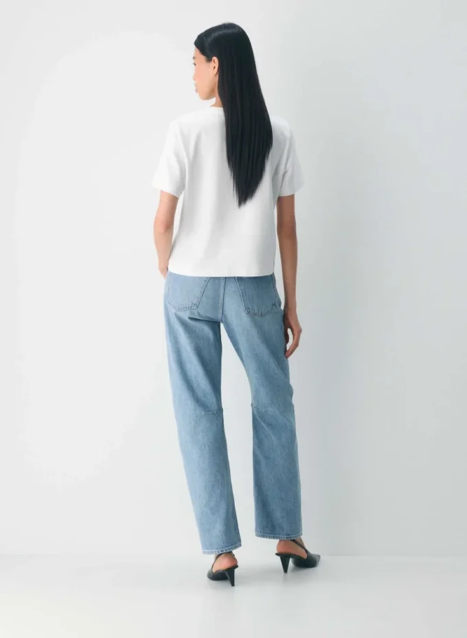 Denim Forum Le jean taille mi-haute à coupe fuselée des années 90