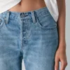 Denim Forum Le jean taille mi-haute à coupe fuselée des années 90
