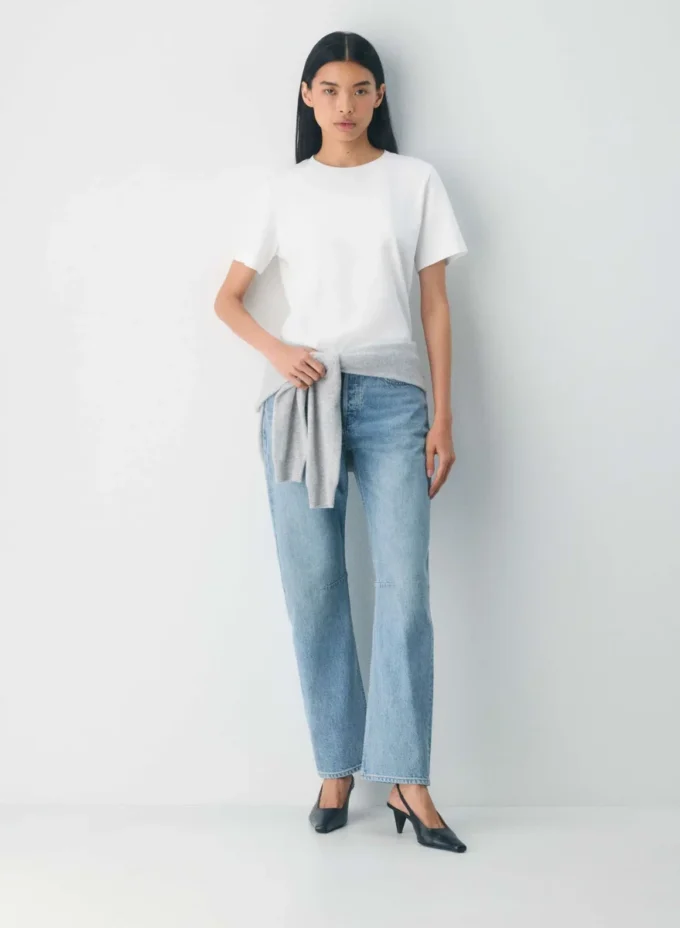 Denim Forum Le jean taille mi-haute à coupe fuselée des années 90