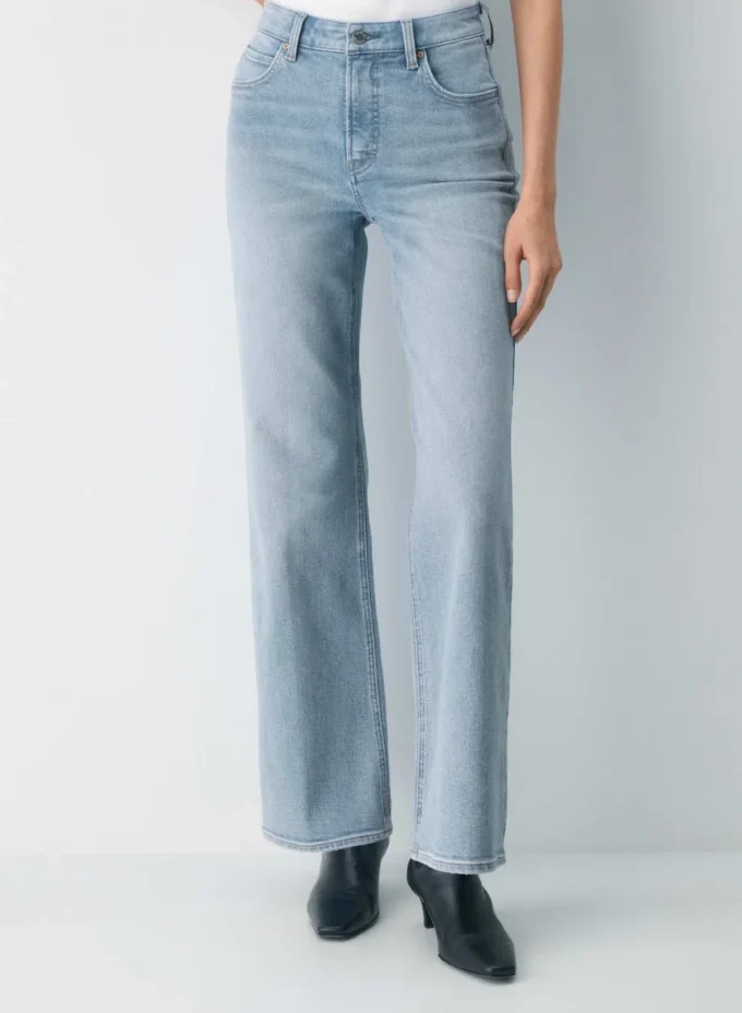 Denim Forum Les années 90 Snatched Jean taille haute à coupe large