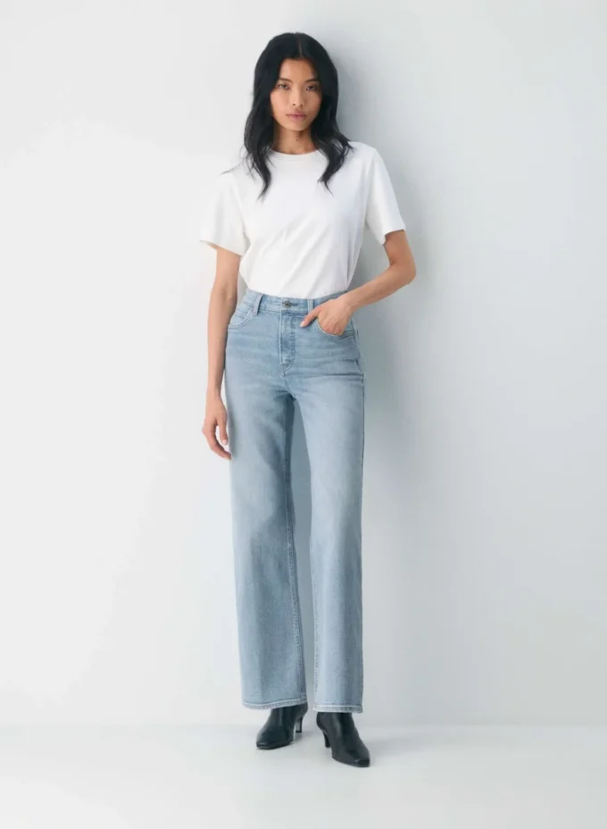 Denim Forum Les années 90 Snatched Jean taille haute à coupe large