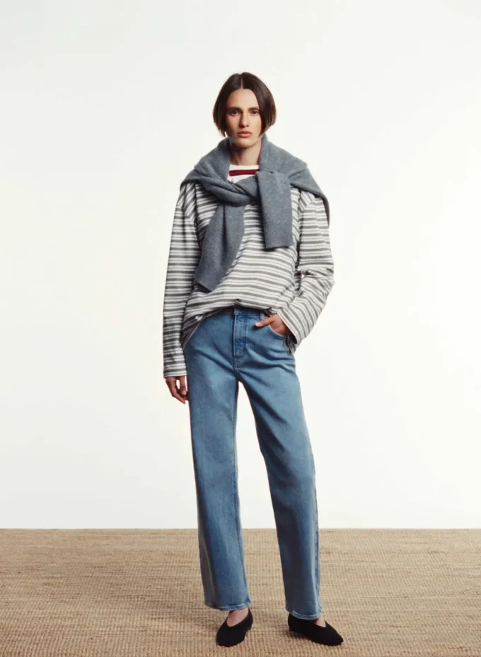Denim Forum Les années 90 Snatched Jean taille haute à coupe large
