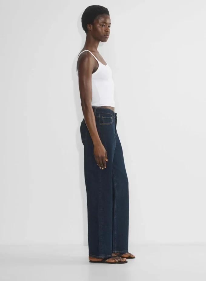 Denim Forum Salma Jean baggy taille ultra basse et coupe ajustée