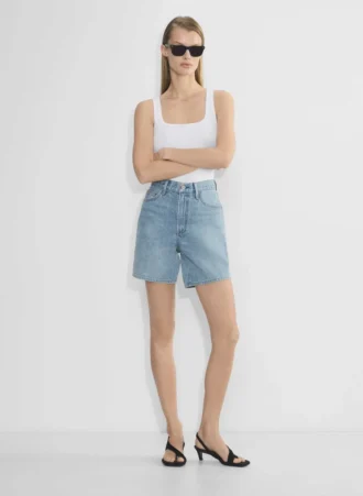Denim Forum Short baggy en denim taille haute vintage des années 90