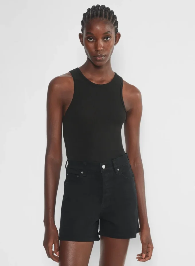 Denim Forum Short en denim mi-cuisse 50s Arlo Hi