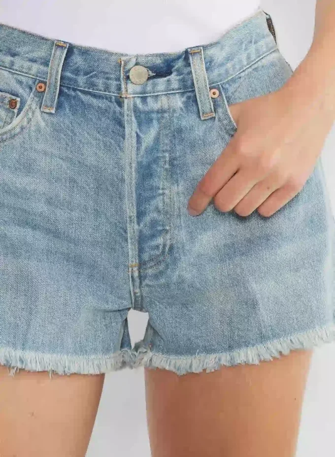 Denim Forum Short en denim taille haute The Ex-boyfriend