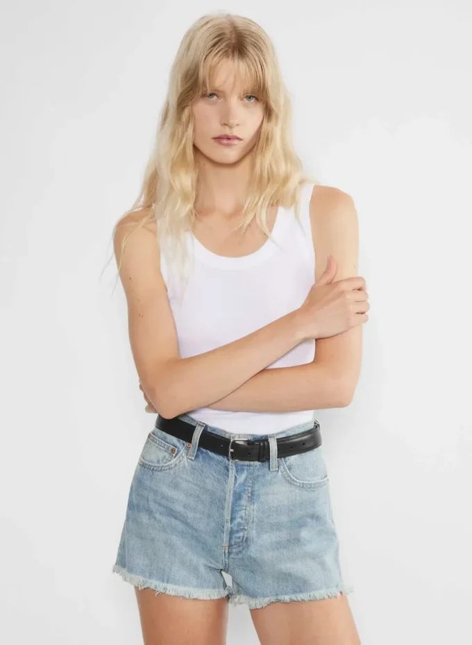 Denim Forum Short en denim taille haute The Ex-boyfriend