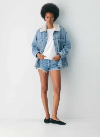 Denim Forum Short en jean vintage coupé des années 90