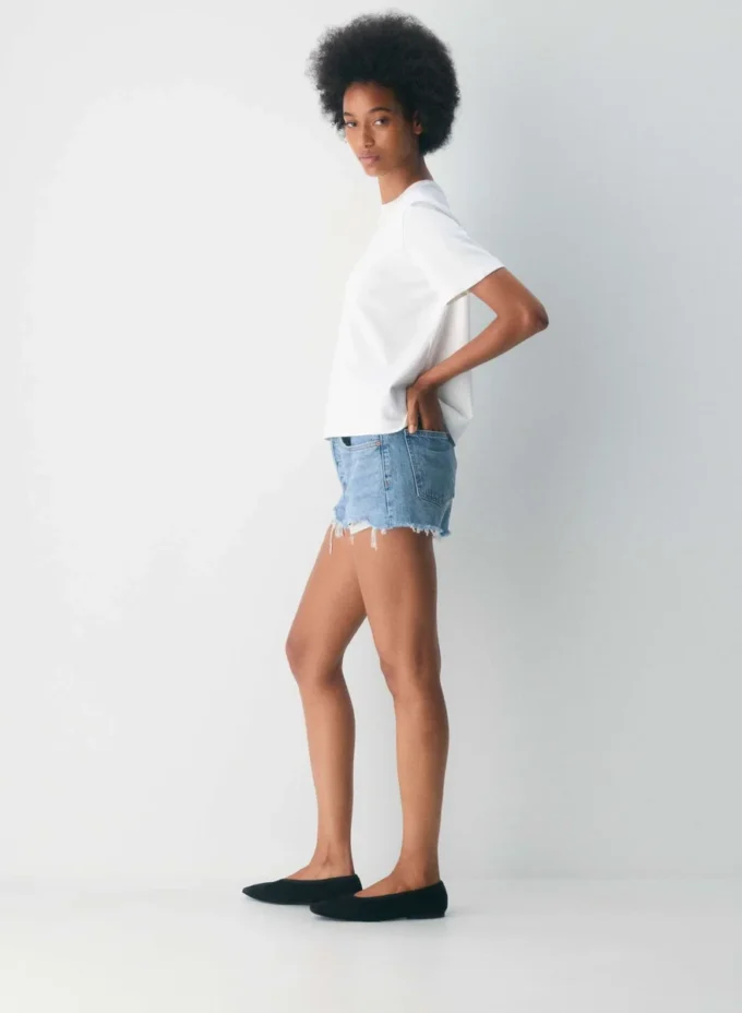 Denim Forum Short en jean vintage coupé des années 90