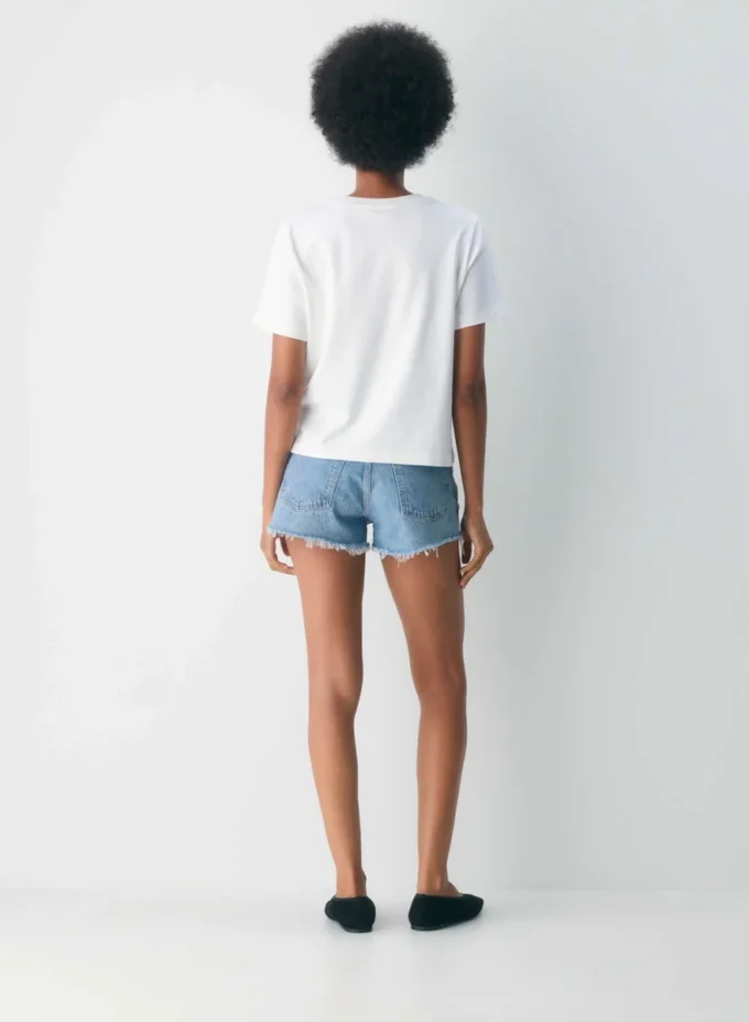 Denim Forum Short en jean vintage coupé des années 90