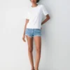 Denim Forum Short en jean vintage coupé des années 90