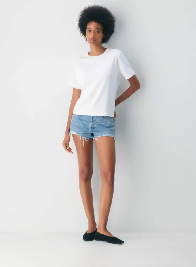 Denim Forum Short en jean vintage coupé des années 90
