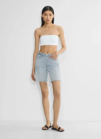Denim Forum Short long en denim taille haute vintage des années 90