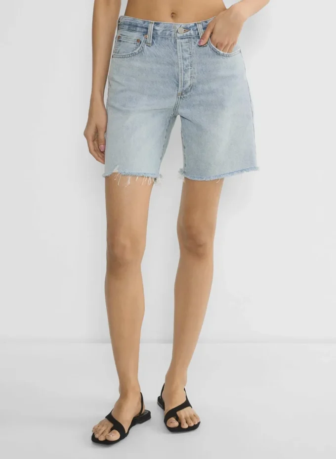 Denim Forum Short long en denim taille haute vintage des années 90