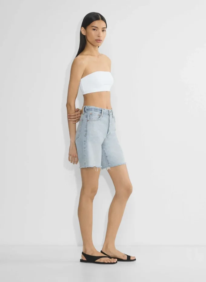 Denim Forum Short long en denim taille haute vintage des années 90