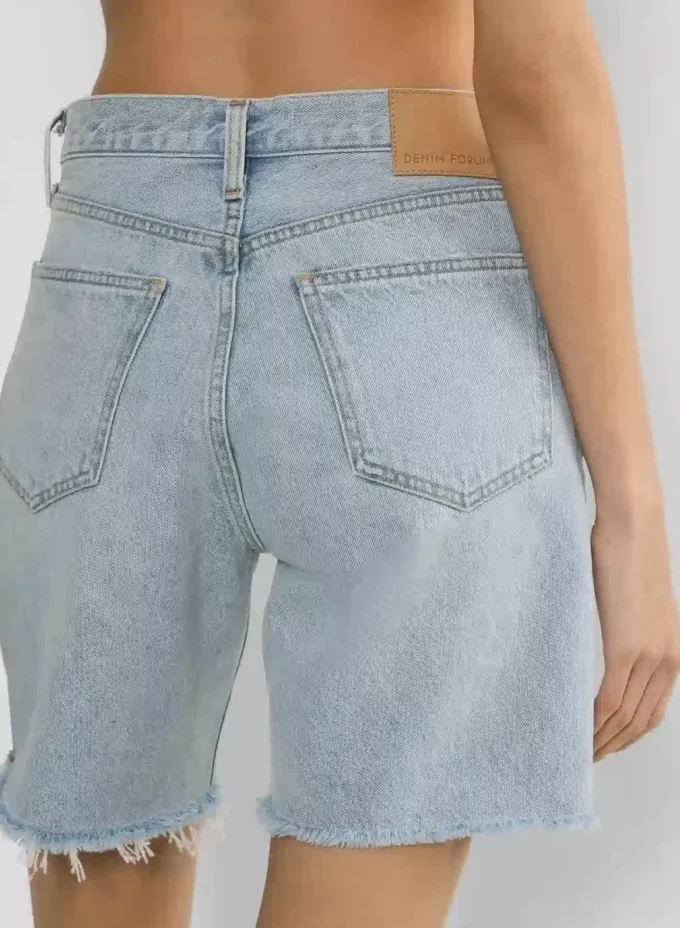 Denim Forum Short long en denim taille haute vintage des années 90