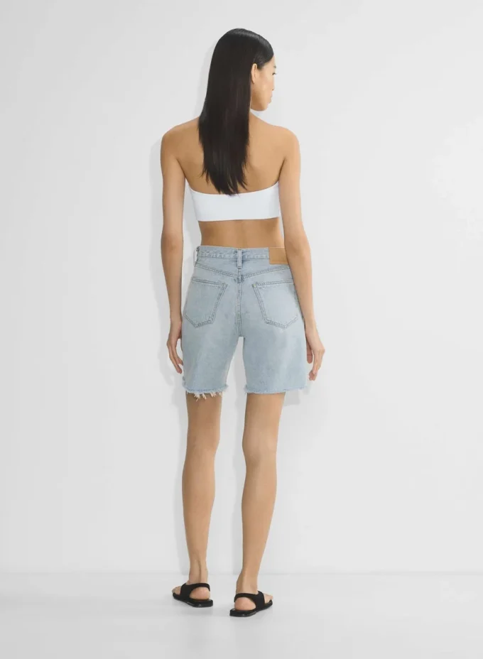 Denim Forum Short long en denim taille haute vintage des années 90