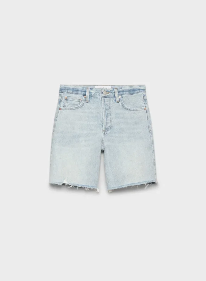 Denim Forum Short long en denim taille haute vintage des années 90