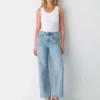 Denim Forum The Farrah Jean taille haute à coupe ajustée et large