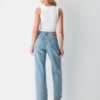 Denim Forum The Farrah Jean taille haute à coupe ajustée et large