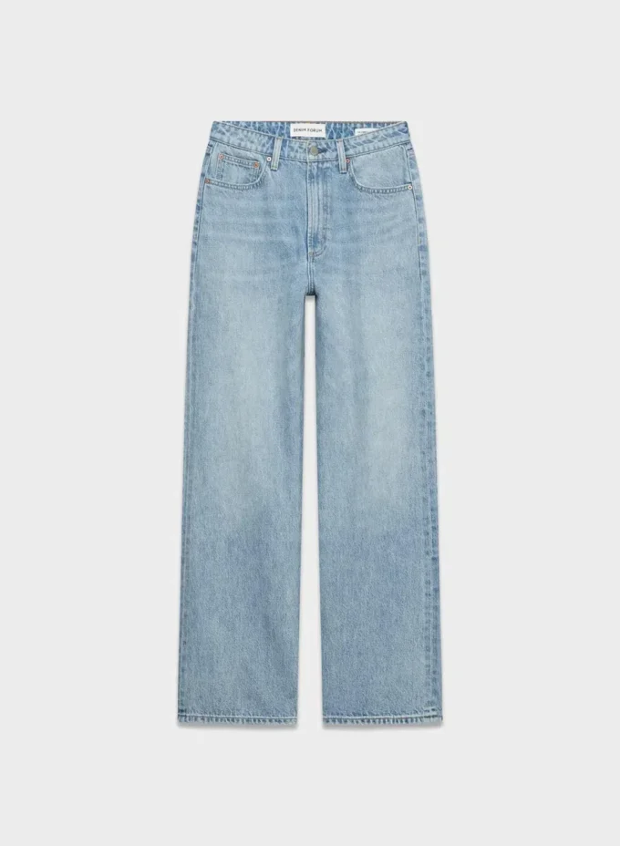 Denim Forum The Farrah Jean taille haute à coupe ajustée et large