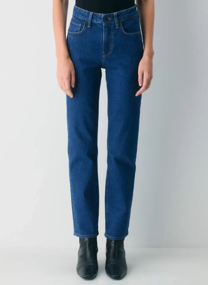 Denim Forum Uma Jean droit taille haute