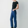 Denim Forum Uma Jean droit taille haute