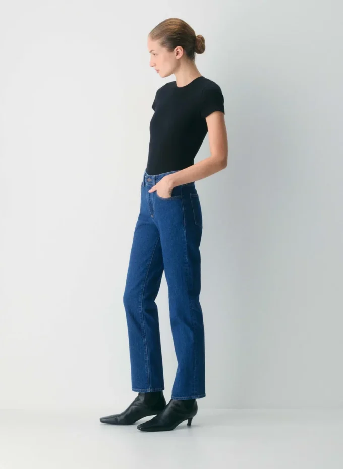 Denim Forum Uma Jean droit taille haute