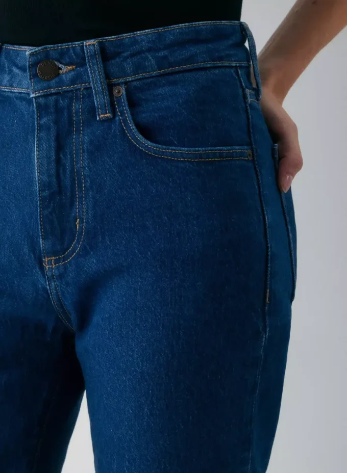 Denim Forum Uma Jean droit taille haute