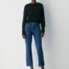Denim Forum Uma Jean droit taille haute à coupe ajustée